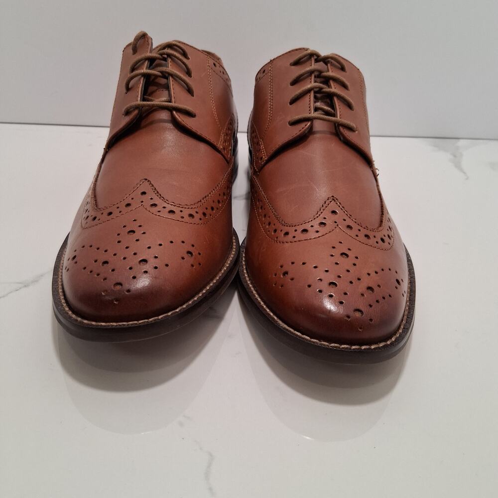 Florsheim Montinaro Wingtip Oxford Men's Shoes. Cognac/Brown LeatherDressed-9.5D